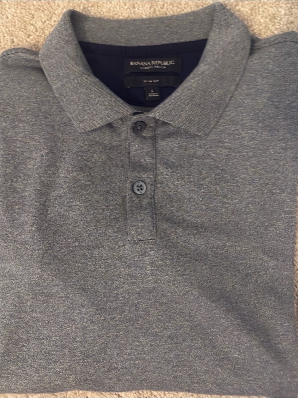 Men’s Banana Republic Grey Polo - Large